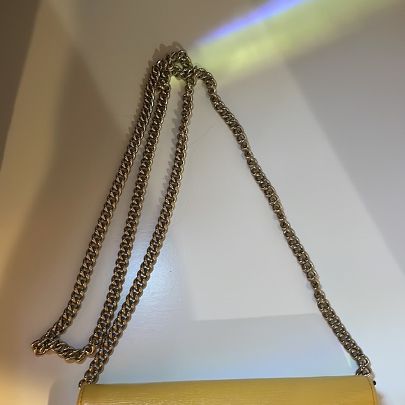 GUCCI Wallet on Chain Calfskin Medium Betty Crossbody WOC Yellow - Picture 13 of 17